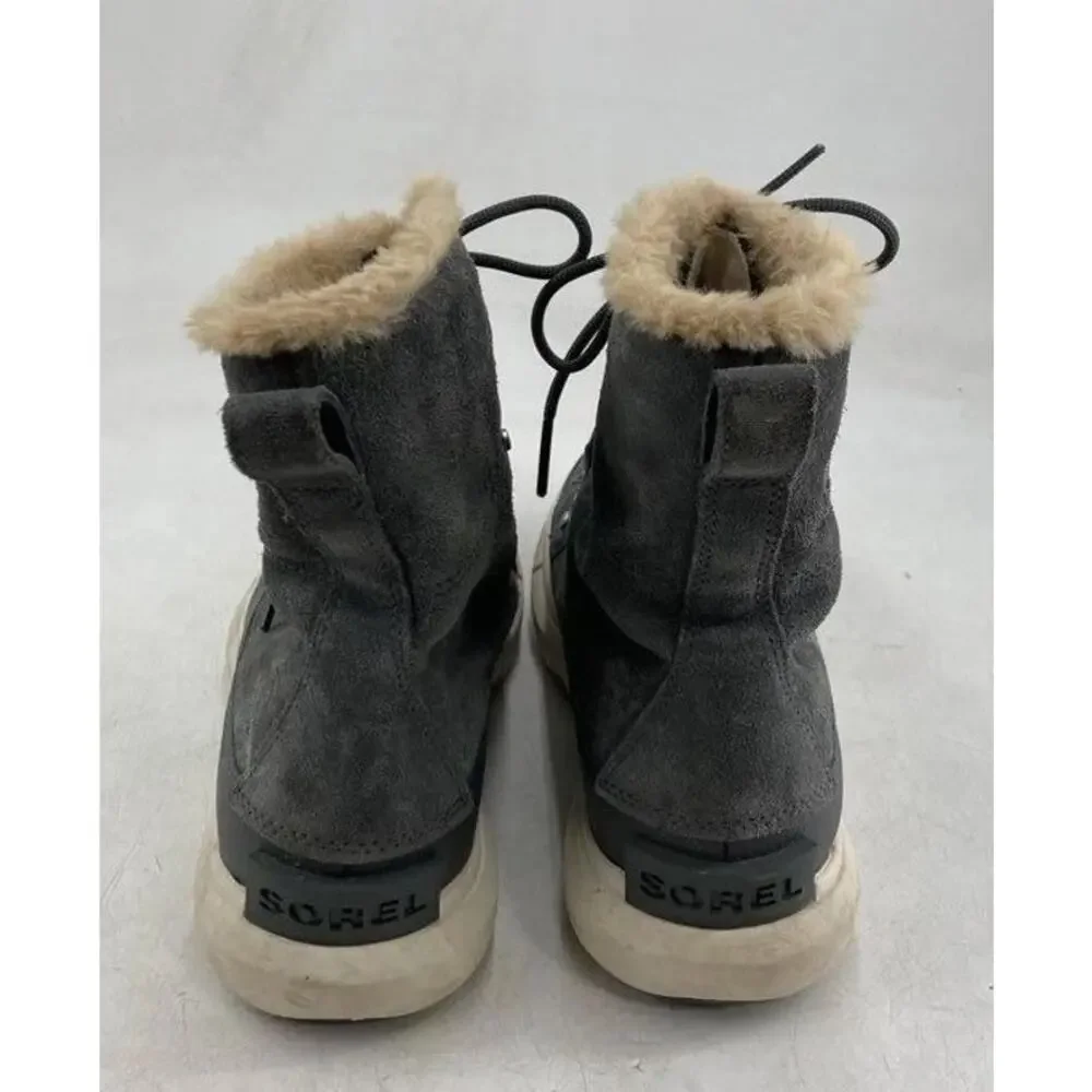 SOREL EXPLORER II Joan Waterproof Gray Suede Winter Boots Womens Size 10